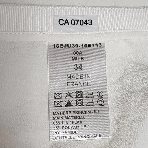 Chloé White Linen Blend Butterfly Lace Mini Skirt - Picture 7 of 17